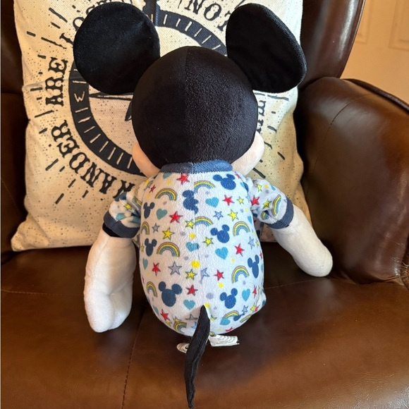 Mickey Mouse Plush Blue Pajamas With Rainbows Stars Hearts Just Play - Picture 3 of 6